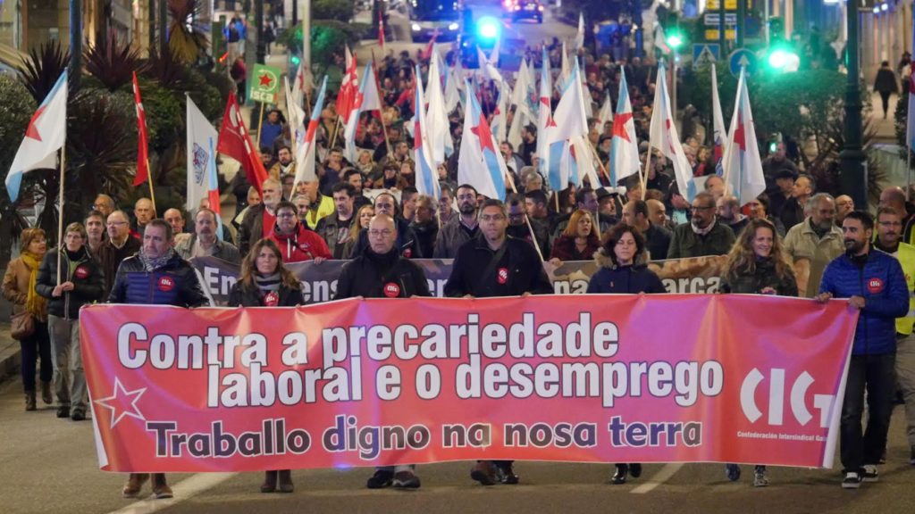 Vigo sale a la calle para protestar contra la precariedad laboral