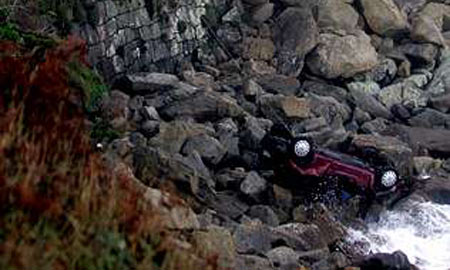 Accidente por salida de vçia