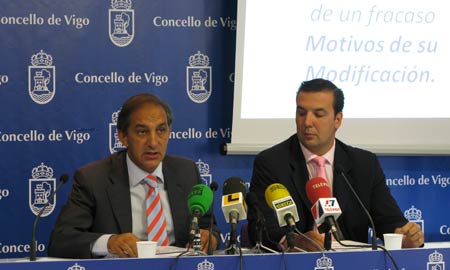 Chema Figueroa y Antonio Martiño hoy, en rueda de prensa