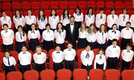 Algunos de los niños de la Sinfónica de Galicia.