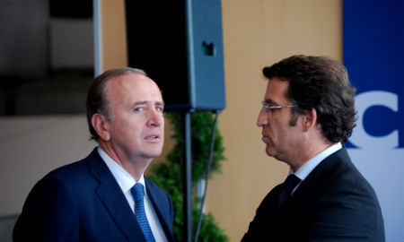 El presidente de Pescanova con el de la Xunta, durante la clausura de Conxemar