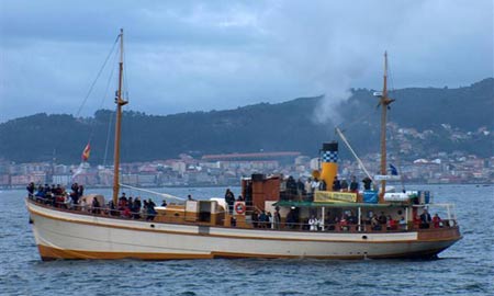 hidria Es el único barco de vapor en funcionamiento en España
