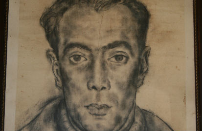 Retrato aó carbón fixado con leite, Laxeiro, 1937