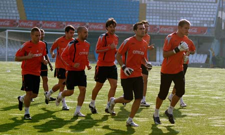 Un entrenamiento del Celta