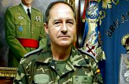 El general de brigada, José María Prieto, jefe de la Brilat