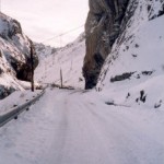 Estado de una de las carreteras cercana a Piedrafita do Cebreiro