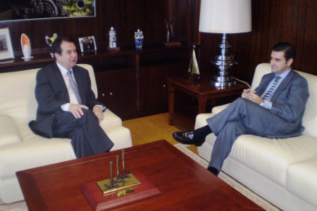 Reunión entre o alcalde e Germán Serrano, Xuíz Decano.