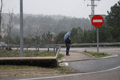 Paraguas nieve