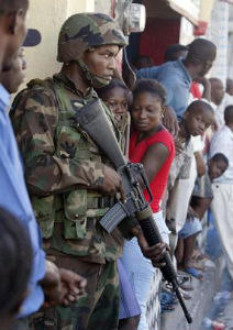 Soldado americano en Haiti