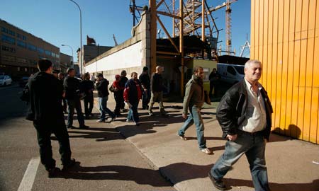 Los trabajadores se concentraron a las puertas de Barreras.