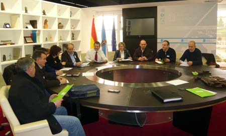 A Mesa Sectorial do Carbón reunida hoxe.