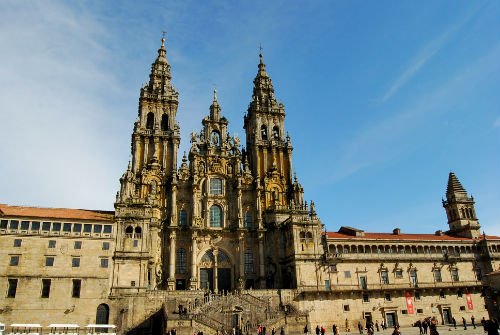 La Catedral de Santiago desde la Praza do Obradoiro