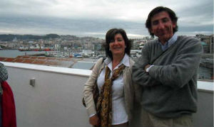 Gustavo y Estrella/Tresyuno Comunicación Gustavo y Estrella, junto con unos amigos, llegaron desde Cantabria a Vigo para embarcarse en el 'Grand Voyager'