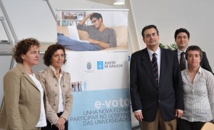 A presentación do e-voto na Universidade de Vigo.