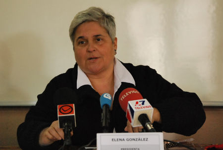 La ya ex presidenta de la Favec, Elena González.