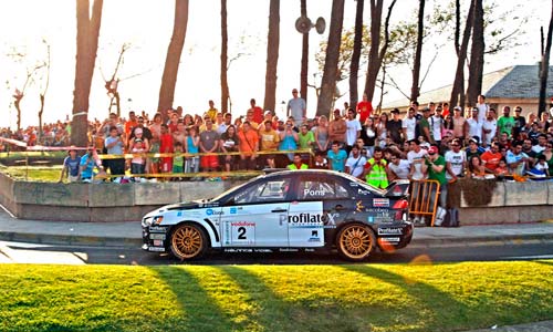 Un tramo por Samil durante la pasada edición del Rallye Rías Baixas.