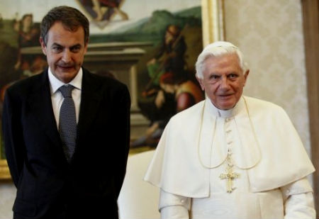 Zapatero y Benedicto XVI/C.V.