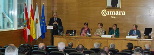 Momento de la toma de posesión de García Costas. Momento de la toma de posesión de García Costas.