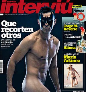 Es la primera vez en 34 años que la portada de Interviú está protagonizada por un hombre. Es la primera vez en 34 años que la portada de Interviú está protagonizada por un hombre.
