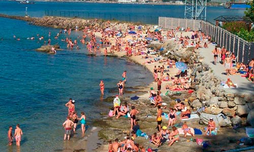 La playa de A Punta, en A Guía.