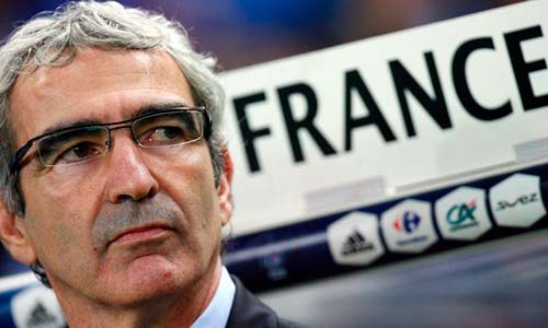 El seleccionador francés, Raymond Domenech.