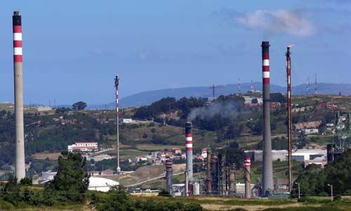 La refinería de Repsol YPF en A Coruña.