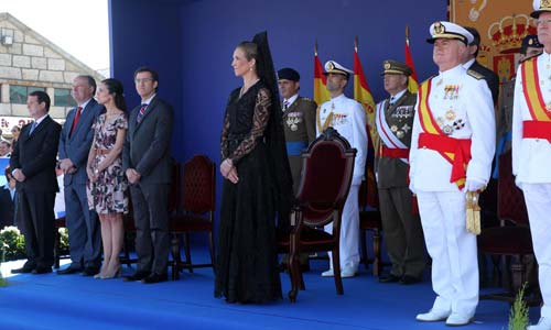 La Infanta, en el palco de autoridades. Foto: Xoan Crespo. La Infanta, en el palco de autoridades. Foto: Xoan Crespo.