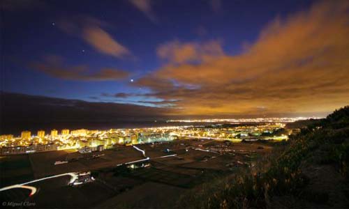 Venus sobre la costa portuguesa de Caparica. Foto: Miguel Claro.