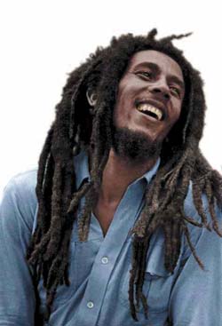 El cantante de reggae Bob Marley.