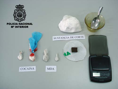El material intervenido por la Policía Nacional. El material intervenido por la Policía Nacional.