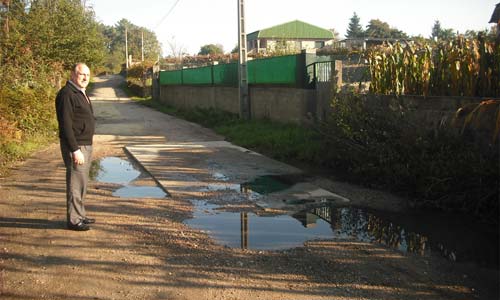 Parte do Camiño de Santiago ao seu paso por Vilar de Infesta.