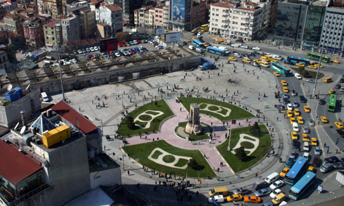 La céntrica plaza de Taksim en Estambul.