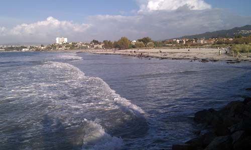 En algunos puntos de O Vao el agua llegó hasta las dunas.