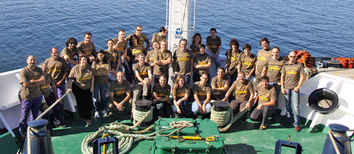 O equipo que participou na expedición do Gran Burato no Sarmiento de Gamboa.