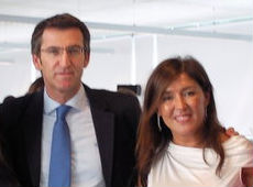 El presidente Feijóo y su conselleira de Traballo, Beatriz Mato