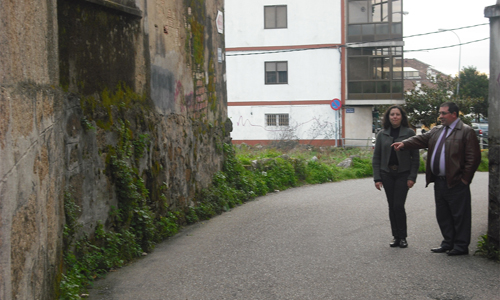 A entrada ao barrio de Cidadelle, en Chapela.