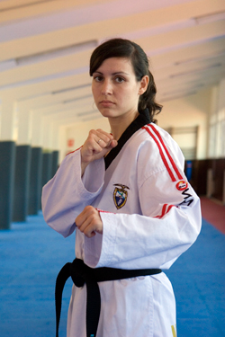 Fani Hernández, unha das premiadas na Gala do Taekwondo.