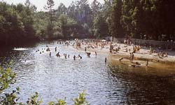 A praia do Val, en Mondariz.