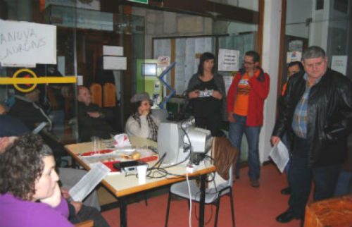 Afectados durante una de las noches de encierro en el Concello