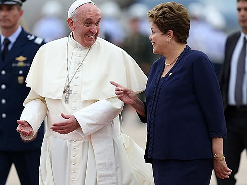 El Papa con la presidenta Rousseff