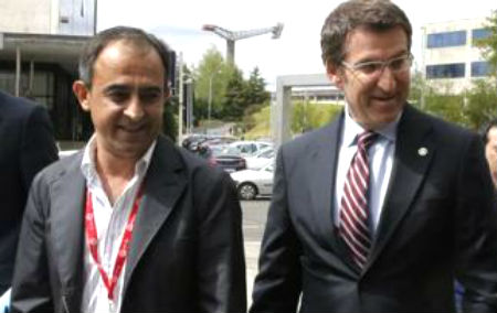 El secretario general de UGT Galicia con el presidente Feijóo