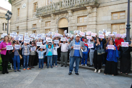Protesta en Tui