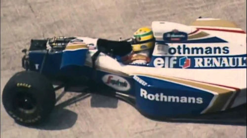 Senna dentro del Willians en el que murió