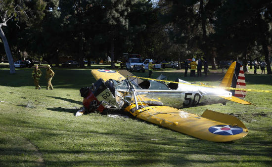 Estado en el que quedó la avioneta de Harrison Ford