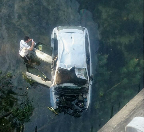 Fotografía del accidente remitida por un lector