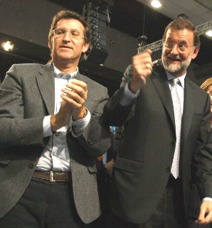 Feijóo y Rajoy en un mitin en Vigo (archivo)/Tresyuno Comunicación