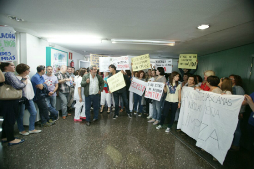 Protesta polo peche de camas
