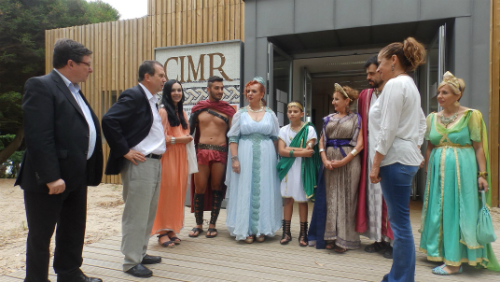 O alcalde, este venres no centro de Interpretación de Mirambel