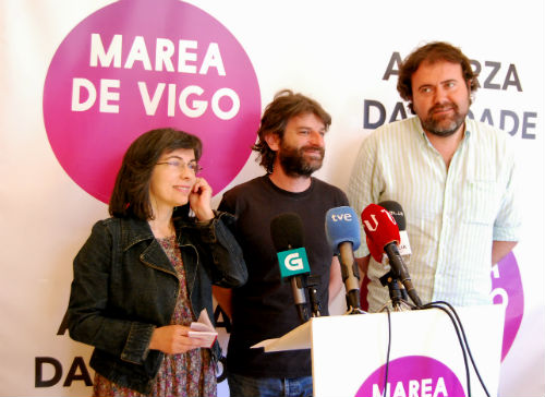 Os tres concelleiros da Marea de Vigo