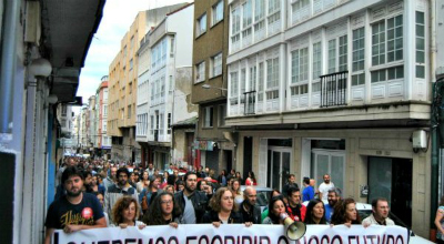 Manifestación dos nosos compañeiros de Diario de Ferrol (foto : CIG)